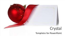  Presentation with christmas red - Colorful slide deck enhanced with christmas invitation with red jeweled backdrop and a  colored foreground