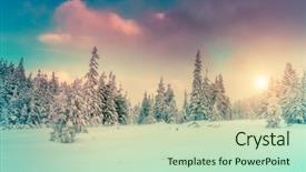  Presentation with solar tree evening landscape - PPT layouts enhanced with christmas journey - fantastic evening landscape glowing background and a mint green colored foreground