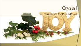  Presentation with golden christmas - Colorful presentation enhanced with christmas joy golden glitter decoration backdrop and a cream colored foreground