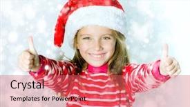  Presentation with christmas kids - Audience pleasing theme consisting of kids christmas - cute little girl backdrop and a coral colored foreground