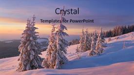  Presentation with spruce - PPT theme featuring christmas-landscape-spruce-forest background and a ocean colored foreground