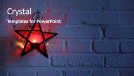  Presentation with lantern - Beautiful presentation design featuring christmas lantern with snowfall closeup backdrop and a ocean colored foreground