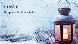  Presentation with lantern - Colorful slide deck enhanced with business man business handshake backdrop and a gray colored foreground