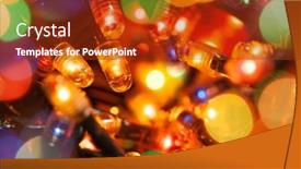  Presentation with led lights - Slides featuring christmas-led-lights-close-up background and a crimson colored foreground