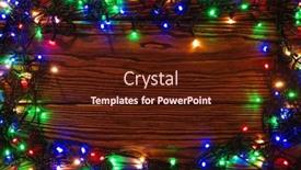  Presentation with free christmas - Beautiful PPT layouts featuring christmas-lights-and-free-text backdrop and a tawny brown colored foreground