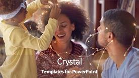  Presentation with together puzzle pieces beautiful - Slides enhanced with christmas lights and having fun background and a tawny brown colored foreground