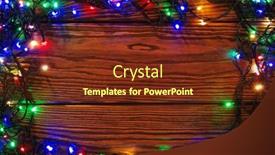  Presentation with vintage christmas - PPT layouts enhanced with christmas-lights-and-vintage-wood background and a tawny brown colored foreground