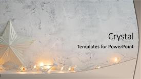  Presentation with christmas lights - Beautiful PPT theme featuring christmas lights and white star backdrop and a light gray colored foreground