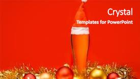  Presentation with christmas lights - Amazing PPT layouts having christmas lights baubles and tinsel backdrop and a dark gray colored foreground