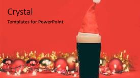  Presentation with ale - Presentation theme with christmas lights baubles and tinsel background and a red colored foreground