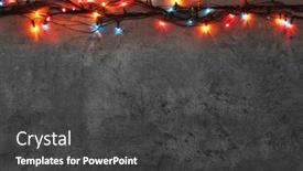  Presentation with glowing lights - PPT theme enhanced with lights glowing on grey background background and a dark gray colored foreground