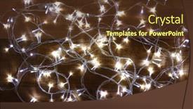  Presentation with glowing lights - Slides featuring christmas lights glowing on wooden background background and a tawny brown colored foreground