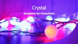  Presentation with glowing lights - PPT layouts featuring christmas lights glowing on wooden background and a purple colored foreground