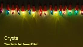  Presentation with green lights - Slide deck enhanced with christmas-lights-of-different-colors background and a tawny brown colored foreground