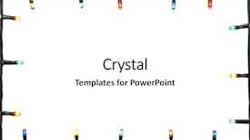  Presentation with simple and light colors - Slide deck enhanced with christmas lights of different colors background and a white colored foreground