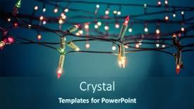  Presentation with blue lights - Beautiful presentation featuring christmas-lights-on-blue-holiday backdrop and a ocean colored foreground