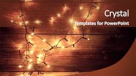  Presentation with christmas lights - Cool new presentation theme with christmas lights on wooden background backdrop and a  colored foreground