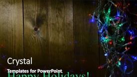  Presentation with christmas lights - Audience pleasing presentation consisting of christmas-lights-on-wooden-background backdrop and a black colored foreground