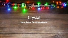  Presentation with christmas lights - Slides having christmas lights on wooden background background and a violet colored foreground