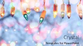  Presentation with light colors - PPT layouts having christmas-lights-shiny-light-bulbs background and a  colored foreground