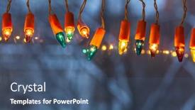  Presentation with light colors - Presentation design enhanced with christmas-lights-shiny-vintage-light background and a ocean colored foreground