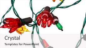  Presentation with christmas lights - Amazing PPT theme having christmas lights switched on showing backdrop and a white colored foreground