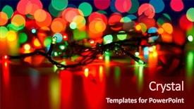  Presentation with christmas lights - Cool new presentation with christmas lights with blurred background backdrop and a wine colored foreground