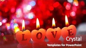  Presentation with christmas candles - Presentation theme featuring christmas love - romantic candles background and a crimson colored foreground