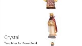  Presentation with christmas magic - PPT theme with christmas-magic-ceramic-figure background and a white colored foreground