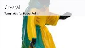  Presentation with christmas magic - Presentation design consisting of christmas-magic-ceramic-figure background and a white colored foreground