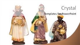  Presentation with christmas magic - Slide set consisting of christmas-magic-ceramic-figure background and a white colored foreground