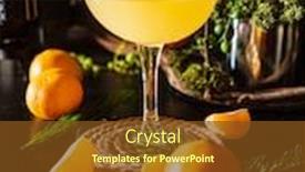  Presentation with bar - Beautiful presentation theme featuring christmas-mandarin-mocktail backdrop and a tawny brown colored foreground