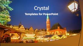  Presentation with christmas hamper gift traditional - Amazing presentation having christmas market in frankfurt germany backdrop and a ocean colored foreground