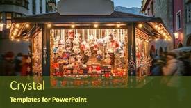  Presentation with triumph arch in innsbruck austria - Presentation theme featuring christmas-market-in-innsbruck-austria background and a tawny brown colored foreground