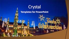  Presentation with market structure - Slides consisting of christmas market in vienna background and a navy blue colored foreground