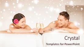  Presentation with love romance - Audience pleasing PPT theme consisting of christmas massage - health and beauty love romance backdrop and a sky blue colored foreground