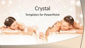  Presentation with love romance - Presentation design featuring christmas massage - health and beauty love romance background and a cream colored foreground