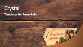  Presentation with restaurant menu pizza - Colorful presentation enhanced with christmas menu card for restaurants backdrop and a tawny brown colored foreground