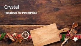  Presentation with christmas card - Slides consisting of christmas menu card for restaurants background and a tawny brown colored foreground