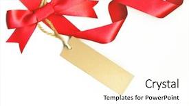  Presentation with red bow - Slide set consisting of christmas message - beautiful ribbon with red bow background and a white colored foreground