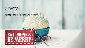 Presentation with eating fish and drink water from pollution oceans - Colorful PPT layouts enhanced with christmas message - cupcake with eat drink backdrop and a light gray colored foreground