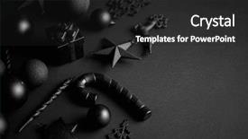  Presentation with christmas black - Beautiful presentation design featuring christmas minimalistic and simple composition backdrop and a dark gray colored foreground