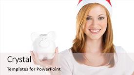  Presentation with teen mom cap and gown holding a baby - Amazing presentation theme having christmas money - happy young teen girl holding backdrop and a lemonade colored foreground