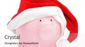  Presentation with piggy bank broken piggybank - Amazing theme having christmas money - piggy bank with santa claus backdrop and a lemonade colored foreground