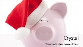  Presentation with piggy bank is evil - Beautiful slides featuring christmas money - piggy bank with santa claus backdrop and a lemonade colored foreground
