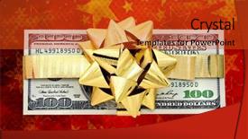  Presentation with bonus - Audience pleasing PPT theme consisting of christmas money backdrop and a red colored foreground