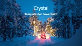  Presentation with winter driving - PPT theme having christmas motion - winter driving - lights background and a ocean colored foreground