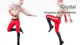  Presentation with dancing - Cool new presentation theme with christmas moving background - dancing naked santa isolated backdrop and a  colored foreground