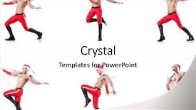  Presentation with dancing - Beautiful presentation theme featuring christmas moving background - dancing naked santa isolated backdrop and a  colored foreground