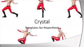  Presentation with dancing - Audience pleasing slides consisting of christmas moving background - dancing santa isolated on white backdrop and a  colored foreground